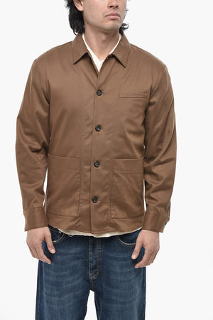Overshirt aus Baumwollmischung mit aufgesetzten Taschen