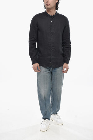 Linen Shirt CLARK With Korean Collar