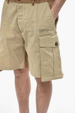 Two-Tone Cargo Shorts with Logo