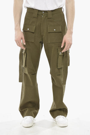 Cotton Cargo Pants with Belt Loops