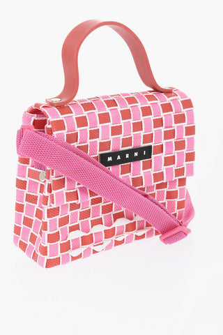 Zweifarbige Schultertasche Aus PVC