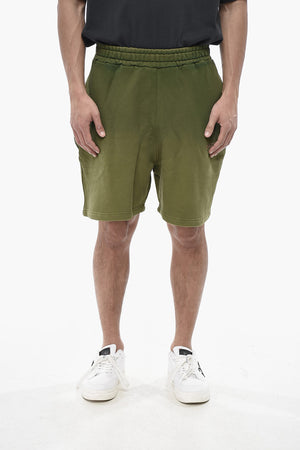 Solid Fleece Shorts with Embroidered Logo