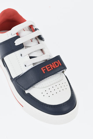 Leather Low-Top Sneakers with Embossed Logo