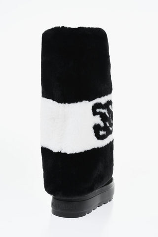 Stivali in Suede con Risvolto in Ecopelliccia