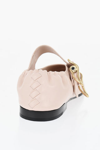 Mary-Jane-Ballerinas aus Leder mit Ledersohle