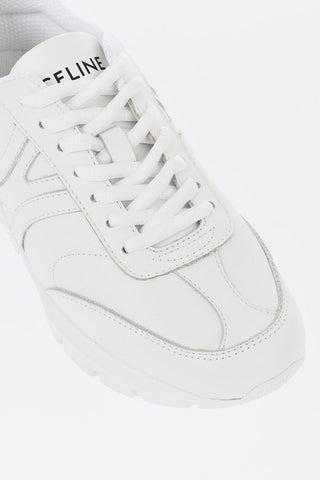 Sneakers Allacciate in Pelle con Suola in Gomma