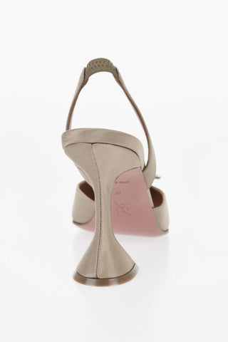 Satin Slingback-Pumps BEGUN mit Schmuckdetail 11cm