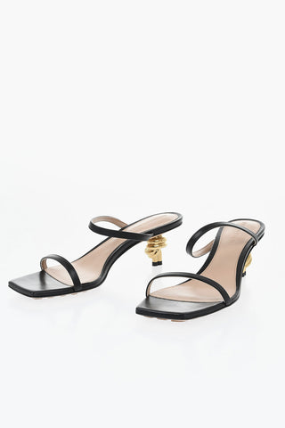 Leather Sandals KNOT with 5cm Design Heel