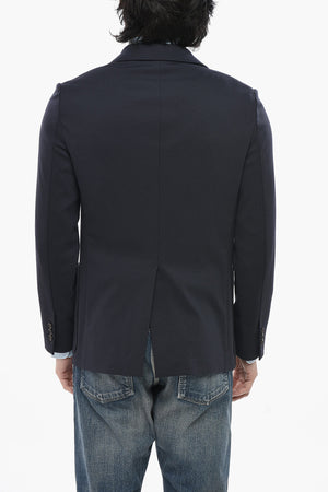 Ungefütterter Jersey-Blazer mit aufgesetzten Taschen