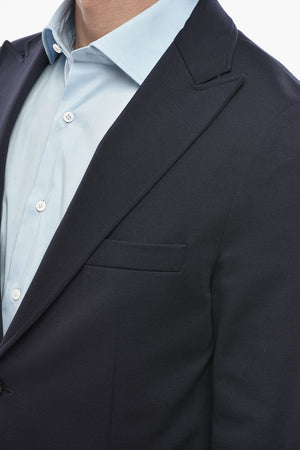 Blazer Sfoderato in Jersey con Tasche a Toppa