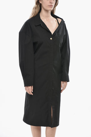 LES SCULPTURES Chemisier in Cotone CHEMISE con Cintura