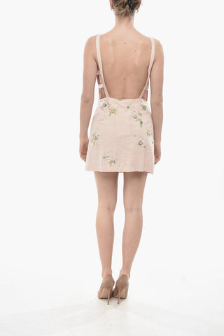 Linen-Blend Minidress KIMBERLY With Embroidery