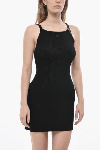 Minidress in Maglia a Costine