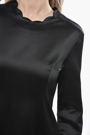 사틴 시스 드레스 MIZTI 뒷지퍼