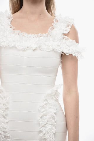 RESIDENCY Tubino in Tessuto Stretch con Decorazione in Pizzo