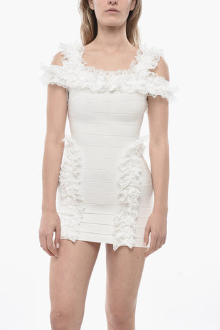 RESIDENCY Tubino in Tessuto Stretch con Decorazione in Pizzo