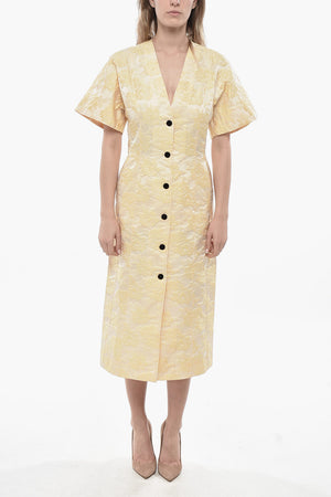 Kurzärmeliges Hemdkleid Aus Jacquardstoff