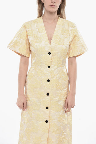 Jacquard Short-Sleeved Shirt Dress