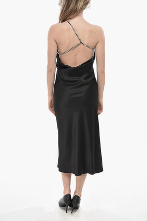 Vestito DIANA In Satin con Spallina Gioiello