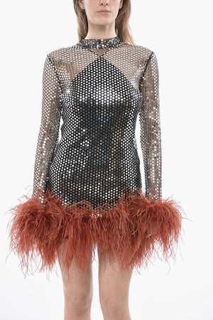 Paillettenkleid WILLIAMS Mit Federdetails