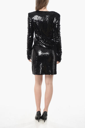 SPORTMAX 스팽글 원피스 PINETA V넥
