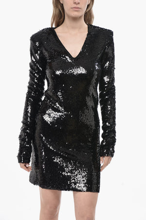 SPORTMAX 스팽글 원피스 PINETA V넥