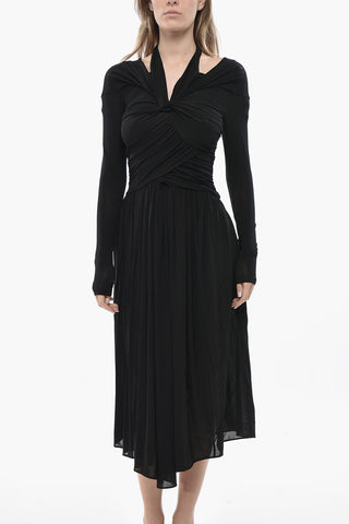 Stretch Viscose Flared Dress VALENTINE