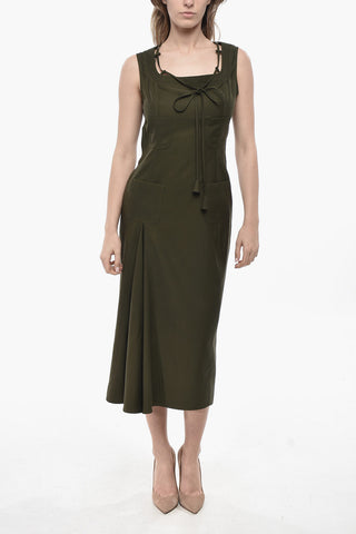 Wool Sleeveless Dress with Front Darts