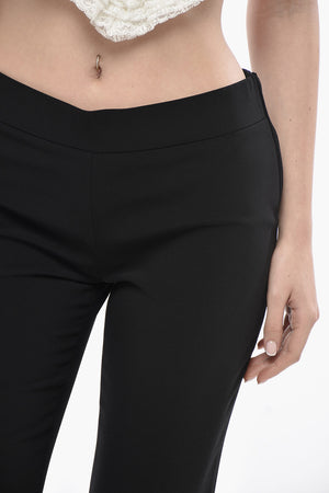 Bootcut-Hose in Uni mit seitlichem Verschluss