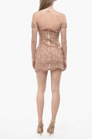 Mesh Dress with Sequins