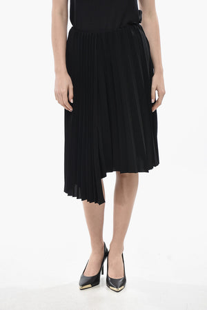 Asymmetric Pleated Circle Skirt
