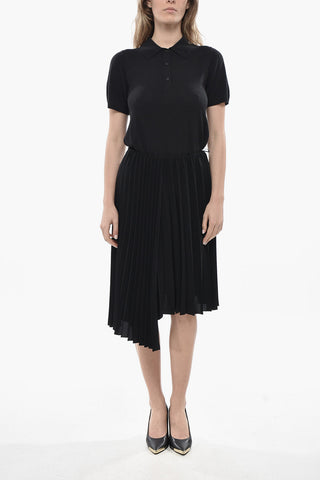 Asymmetric Pleated Circle Skirt
