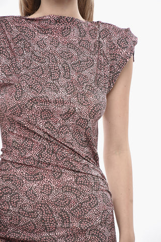 ETOILE Draped Sheath Dress JOVANIA With Abstract Pattern