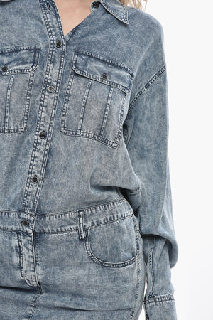 ETOILE Chemisier Sahariano PALVINA con Collo Italiano