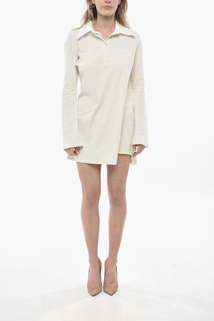 Polo Dress TWIST in Misto Cotone Hopsack