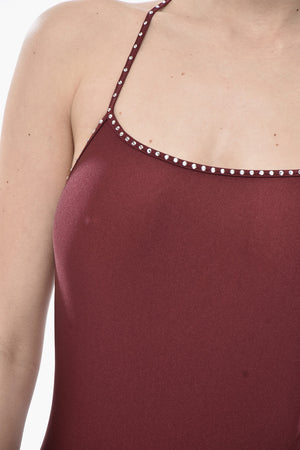 Einteiliger Badeanzug MERLOT Mit Kristallen