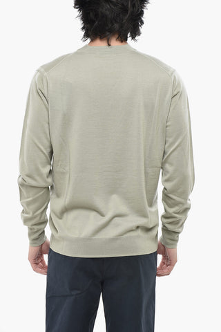 Pullover Aus Extrafeiner Schurwolle Mit V-Ausschnitt