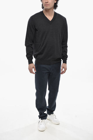 Extrafine Virgin Wool V-Neck Sweater