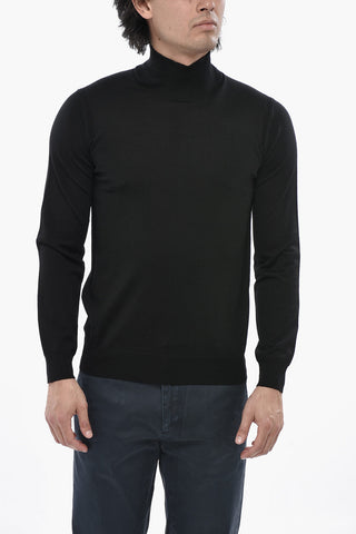 Pullover Aus Extrafeiner Schurwolle Mit Hohem Kragen
