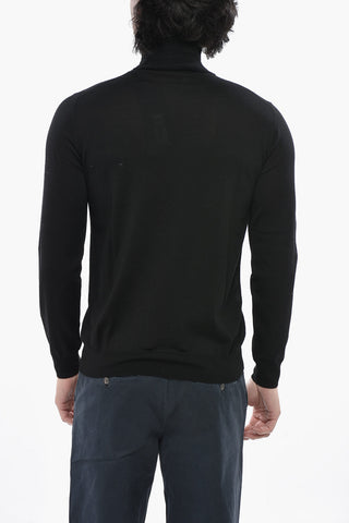 Pullover Aus Extrafeiner Schurwolle Mit Hohem Kragen