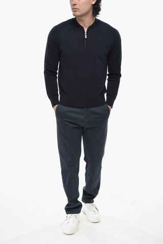 Light Virgin Wool Half-Zip Sweater