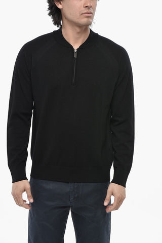 Light Virgin Wool Half-Zip Sweater