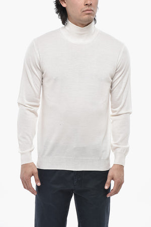 Solid Virgin Wool Turtleneck Sweater
