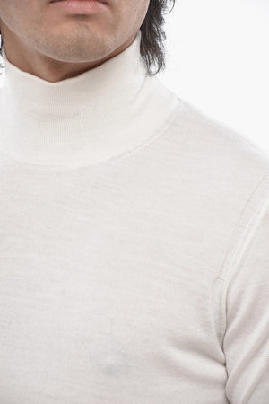 Solid Virgin Wool Turtleneck Sweater