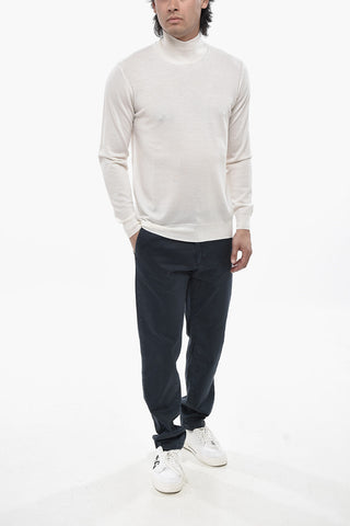 Solid Virgin Wool Turtleneck Sweater