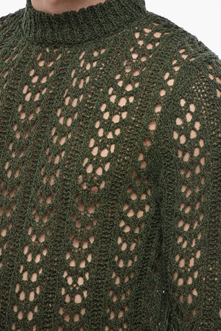 Maglia Girocollo in Misto Cotone Traforata