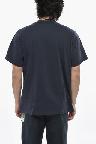 Einfarbiges T-Shirt mit Rundhalsausschnitt