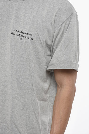 Einfarbiges Baumwoll-T-Shirt mit Rundhalsausschnitt