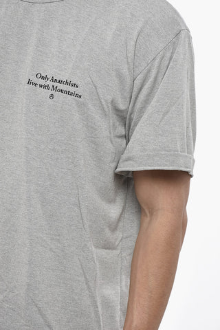 Einfarbiges Baumwoll-T-Shirt mit Rundhalsausschnitt