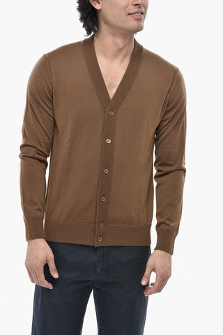 Virgin Wool Cardigan With Mother-of-Pearl Buttons